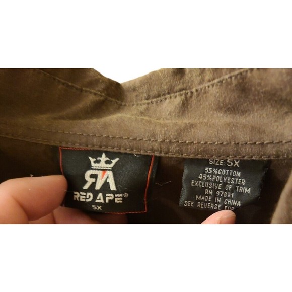 Red Ape Authentic Button Up Long Sleeve Shirt 5XL 1933 Truth Wisdom Excellence - Picture 5 of 5